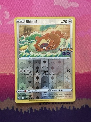 Pokemon card bidoof - card,