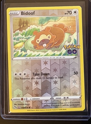 Bidoof reverse holo - holo, ditto