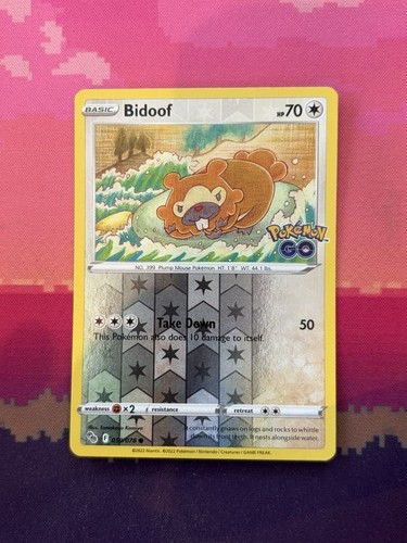 Pokemon card bidoof - pokemon, go