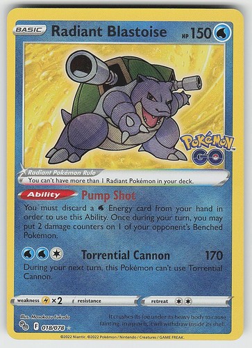Radiant blastoise 018 - radiant, 018/078