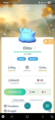 Shiny ditto - shiny, (livello