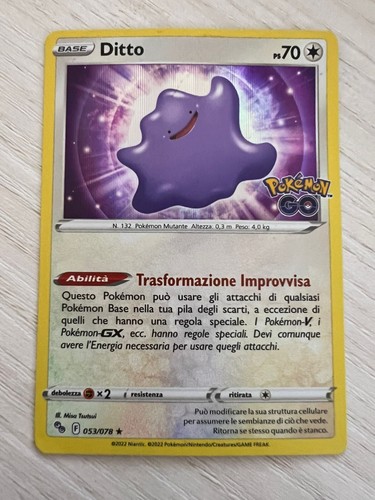 Pokemon ditto rara holo - ditto,