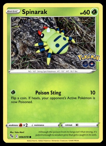 Spinarak 006 078 pokemon - spinarak, go