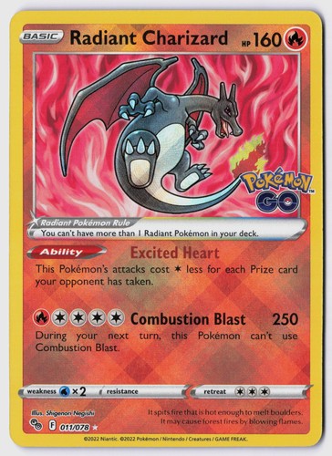Radiant charizard 011 - charizard, 011/078