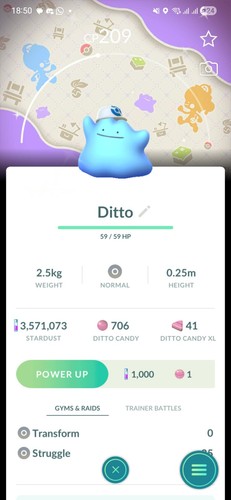 Shiny ditto blue cap pokopia - shiny,