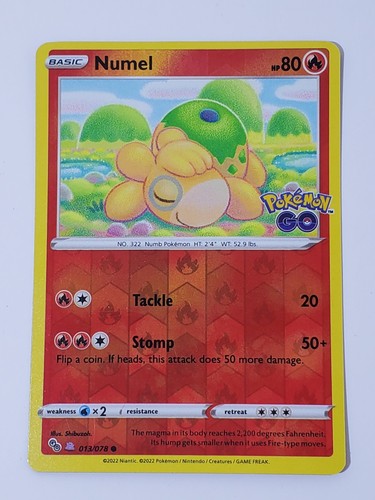 Carta pokemon numel 2022 - go,