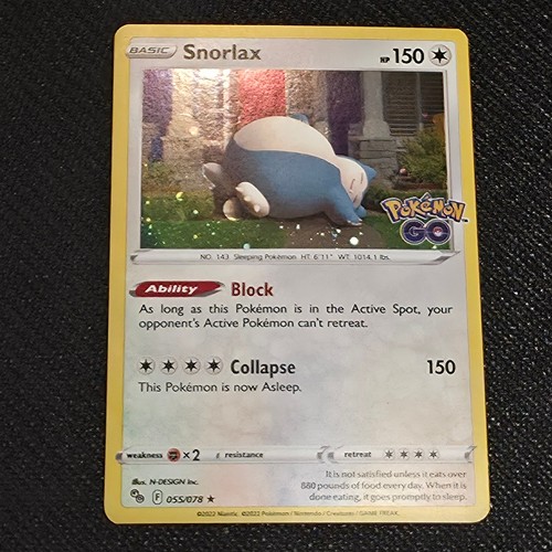 Snorlax holo rare pokemon - pokemon, go