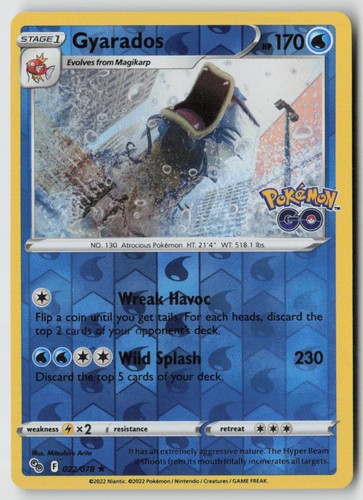 Gyarados 022 078 rare - rare, pokemon