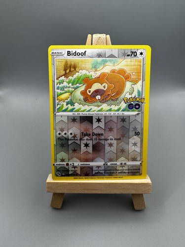 Carta pokémon bidoof - carta, go