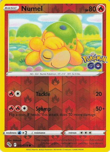 Numel 013 078 common pokemon - numel, 013/078