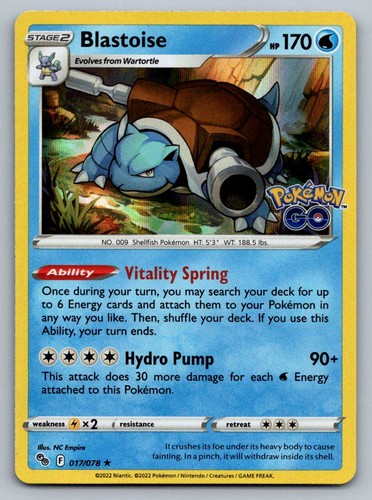 Blastoise 017 078 holo rare - blastoise,